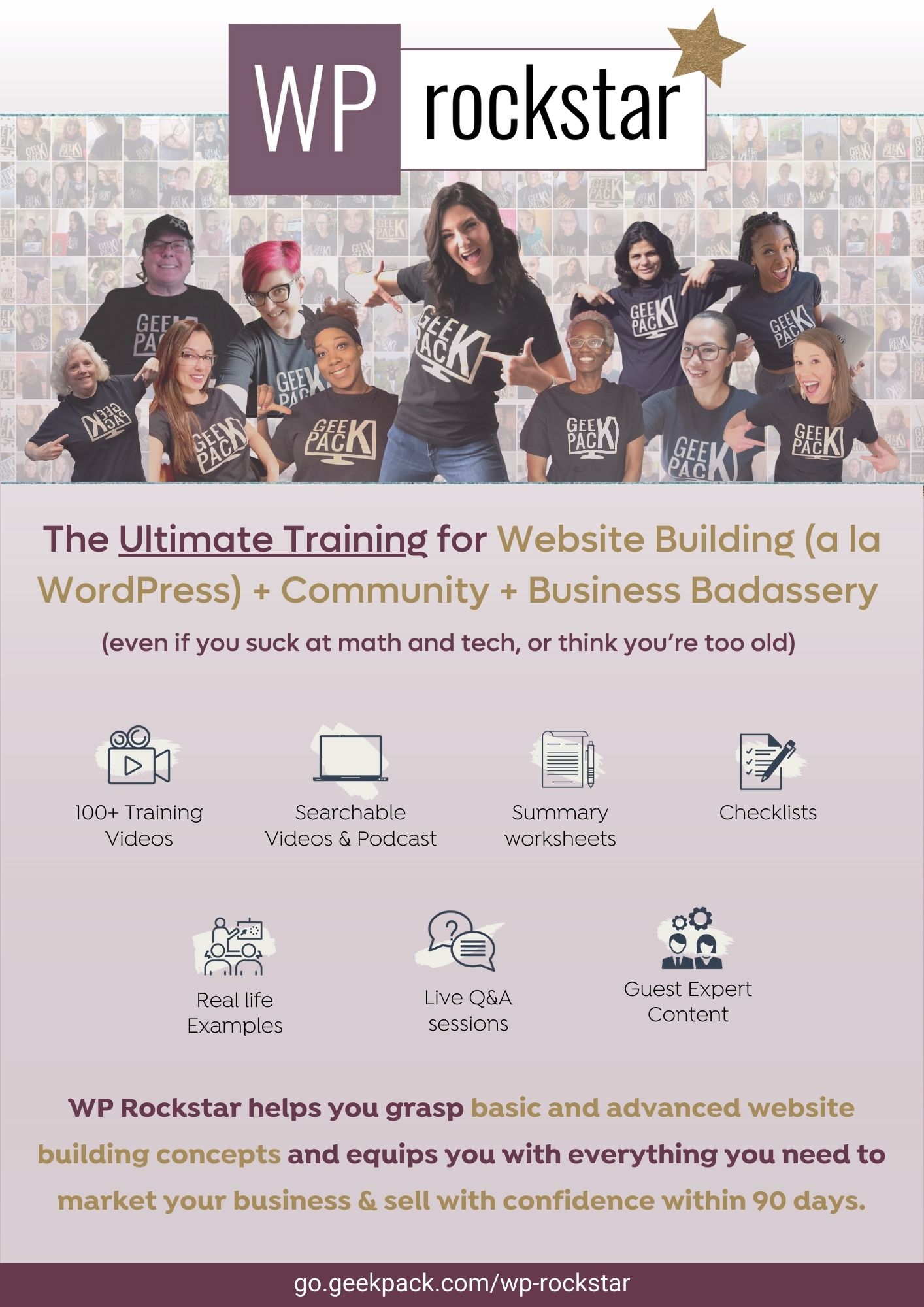 Wp rockstar, the ultimate training for website building with WordPress.